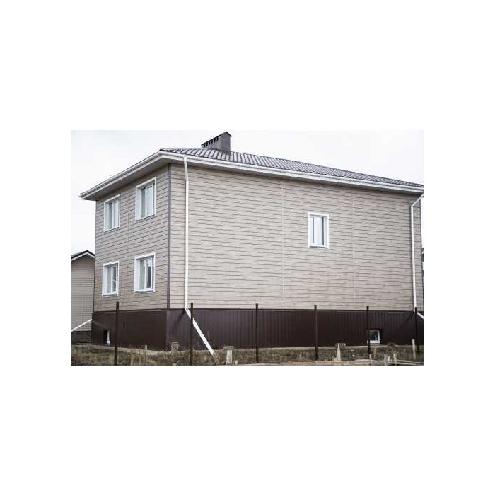 Металлический сайдинг Grand Line ЭкоБрус 0.45 мм Print Premium Silver Wood