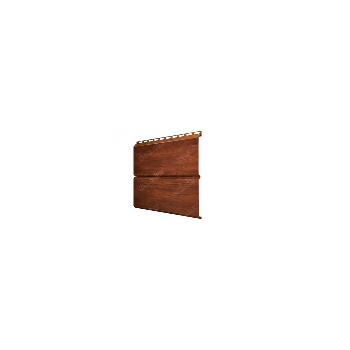 Металлический сайдинг Grand Line ЭкоБрус 0.45 мм 3D Print Elite с пленкой Cherry Wood