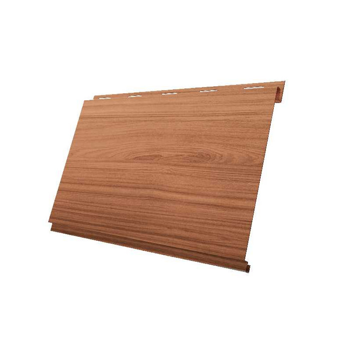 Металлический сайдинг Grand Line Вертикаль 0.45 мм classic Print Elite с пленкой Honey Wood