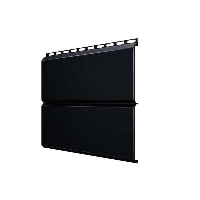 Металлический сайдинг Grand Line ЭкоБрус 0.5 мм Quarzit lite с пленкой RAL 9005 черный