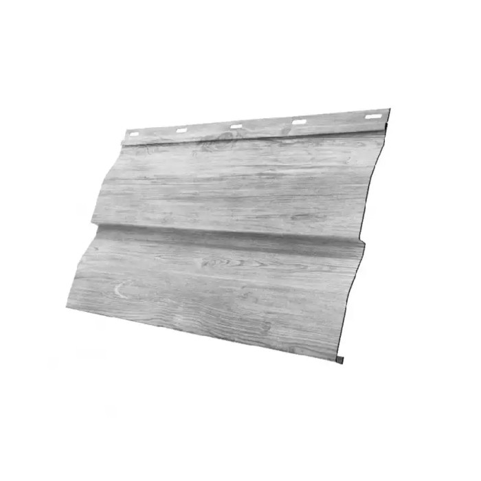 Металлический сайдинг Grand Line Корабельная Доска 0.45 мм Print Elite Snow Wood