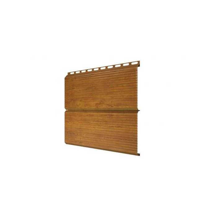 Металлический сайдинг Grand Line ЭкоБрус 0.45 мм Gofr Print Premium Golden Wood