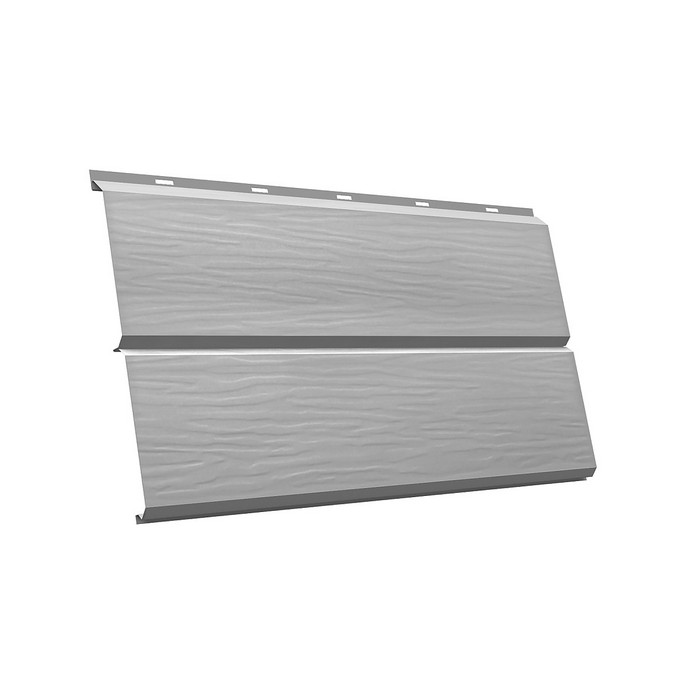 Металлический сайдинг Grand Line ЭкоБрус 0.45 мм 3D PE с пленкой RAL 9006