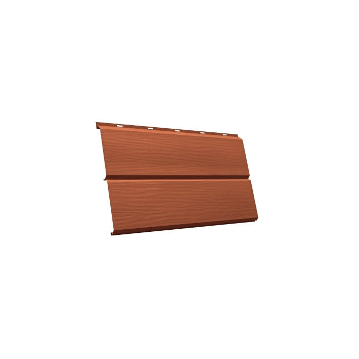 Металлический сайдинг Grand Line ЭкоБрус 0.45 мм 3D Drap ST RAL 8004 терракота
