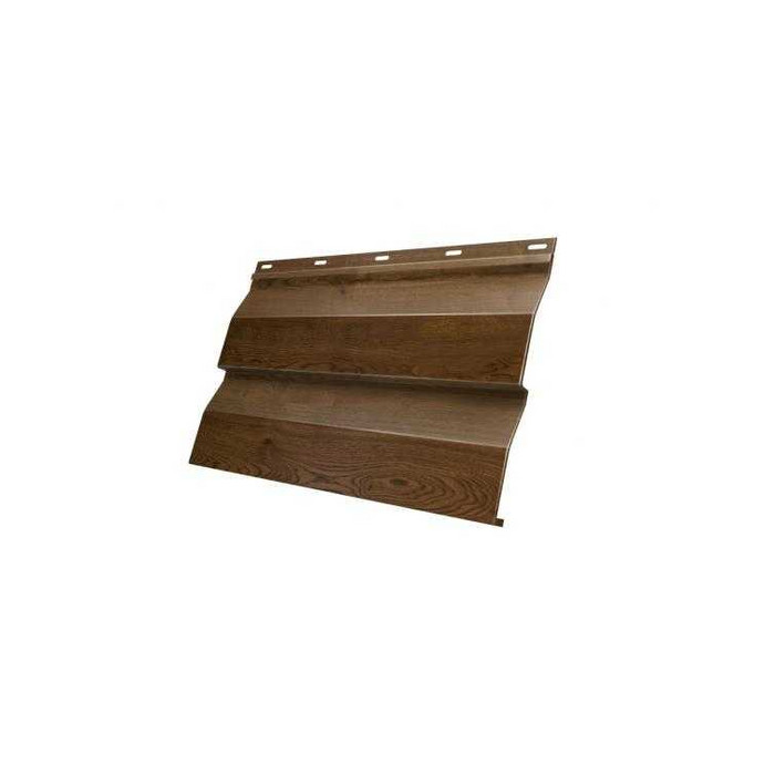 Металлический сайдинг Grand Line Корабельная Доска 0.45 мм Print-double Elite Antique Wood