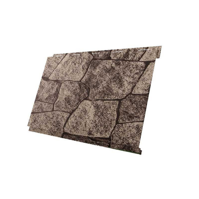 Металлический сайдинг Grand Line Вертикаль 0.45 мм classic Print Elite с пленкой King Stone