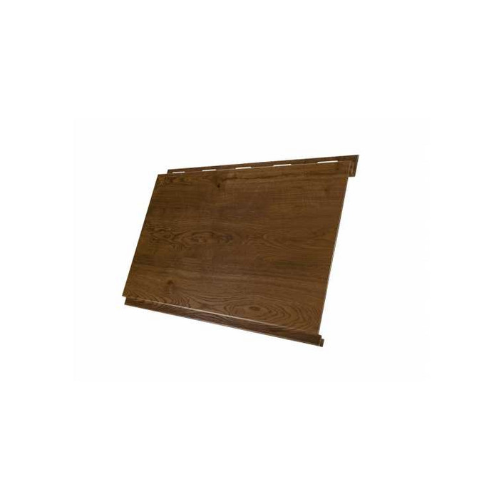 Металлический сайдинг Grand Line Вертикаль 0.45 мм classic Print-double Elite с пленкой Antique Wood