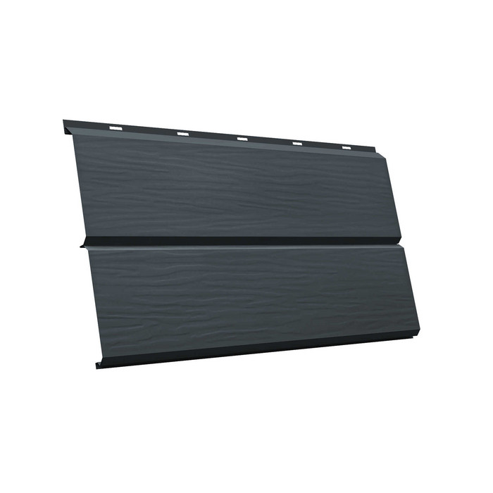 Металлический сайдинг Grand Line ЭкоБрус 3D 0.5 мм Satin Matt RAL 7016 анртацитово-серый