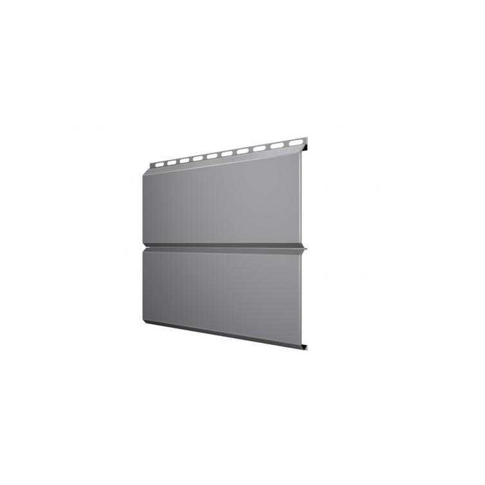 Металлический сайдинг Grand Line ЭкоБрус 0.45 мм PE с пленкой RAL 7004 сигнальный серый