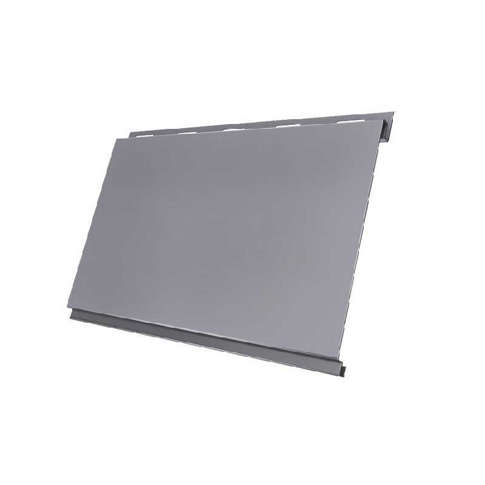 Металлический сайдинг Grand Line Вертикаль 0.5 мм classic Satin с пленкой RAL 7004 сигнальный серый