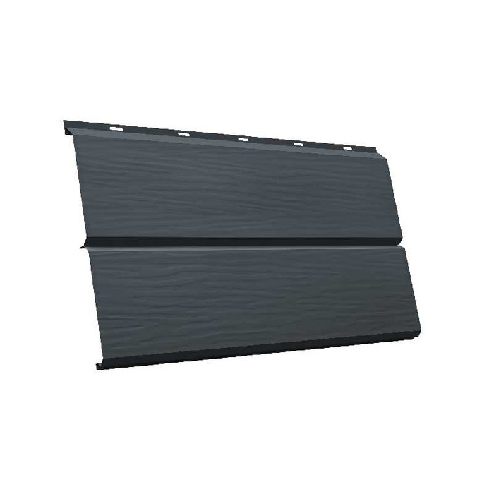 Металлический сайдинг Grand Line ЭкоБрус 3D 0.5 мм GreenCoat Pural BT. matt RR2Н3 (RAL 7016 антрацитово-серый)