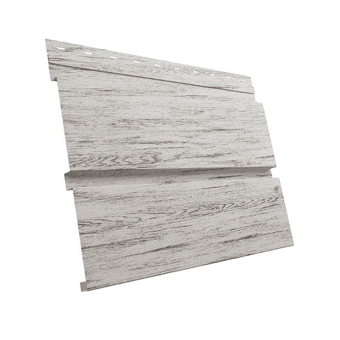 Металлический сайдинг Grand Line ЭкоБрус 0.45 мм Gofr Print Elite Snow Wood