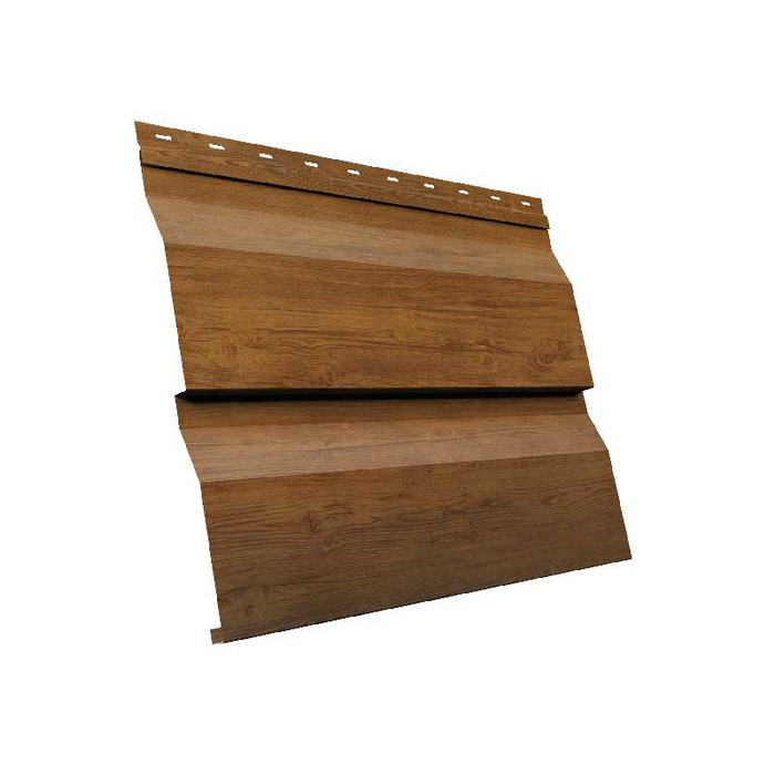 Металлический сайдинг Grand Line Корабельная Доска XL 0.45 мм Print Elite Golden Wood