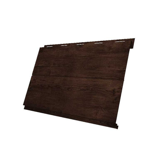 Металлический сайдинг Grand Line Вертикаль 0.45 мм Print Elite с пленкой Cherry Wood