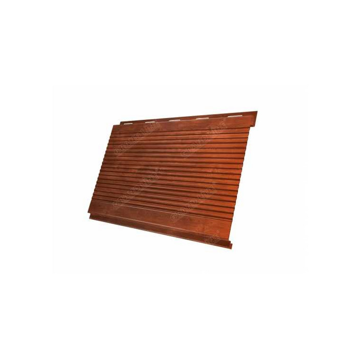 Металлический сайдинг Grand Line Вертикаль 0.45 мм gofr Print Elite с пленкой Cherry Wood