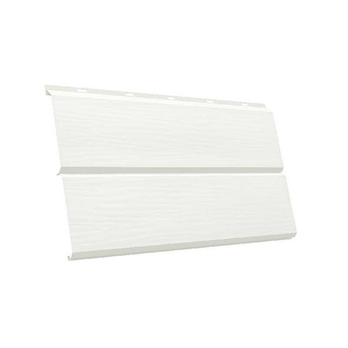 Металлический сайдинг Grand Line ЭкоБрус 3D 0.5 мм Velur RAL 9003 сигнальный белый