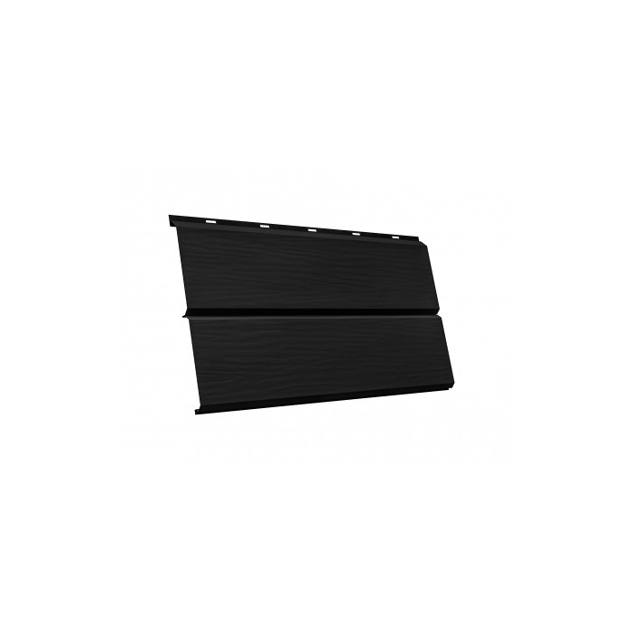 Металлический сайдинг Grand Line ЭкоБрус 0.5 мм PurLite Мatt RAL 9005 черный