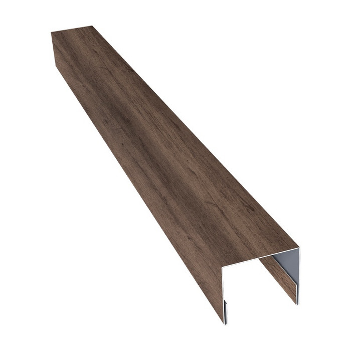 Планка П-образная заборная 24 0,45 Print Premium Almond Wood Fresh (3м)