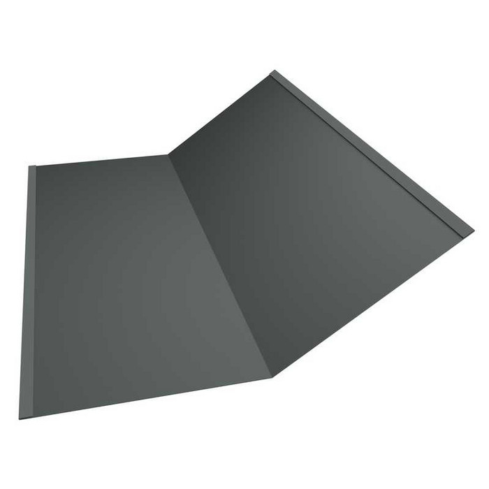 Планка ендовы нижней 300х300 0,6 PE с пленкой RAL 7005 мышино-серый