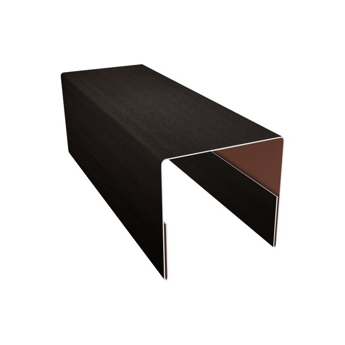 Планка П-образная заборная 20 0,45 Print Elite Coffee Wood Blesk TwinColor (3м)