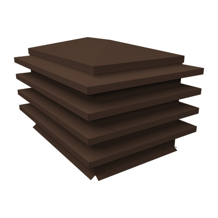 Дымник на трубу елка 1150х495мм 0,45 Print Elite с пленкой Coffee Wood