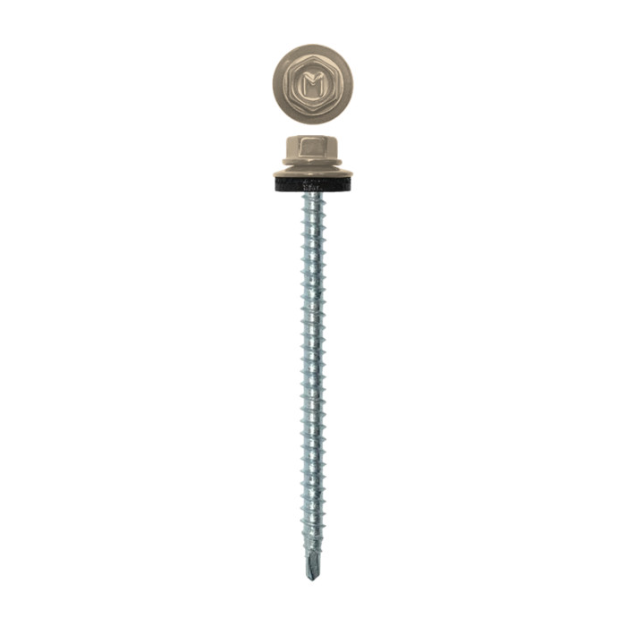Саморез кровельный Daxmer 4,8х70 RAL 1015 (100) сверло №1