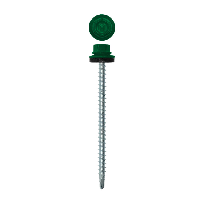 Саморез кровельный Daxmer 4,8х70 RAL 6029 (100) сверло №1