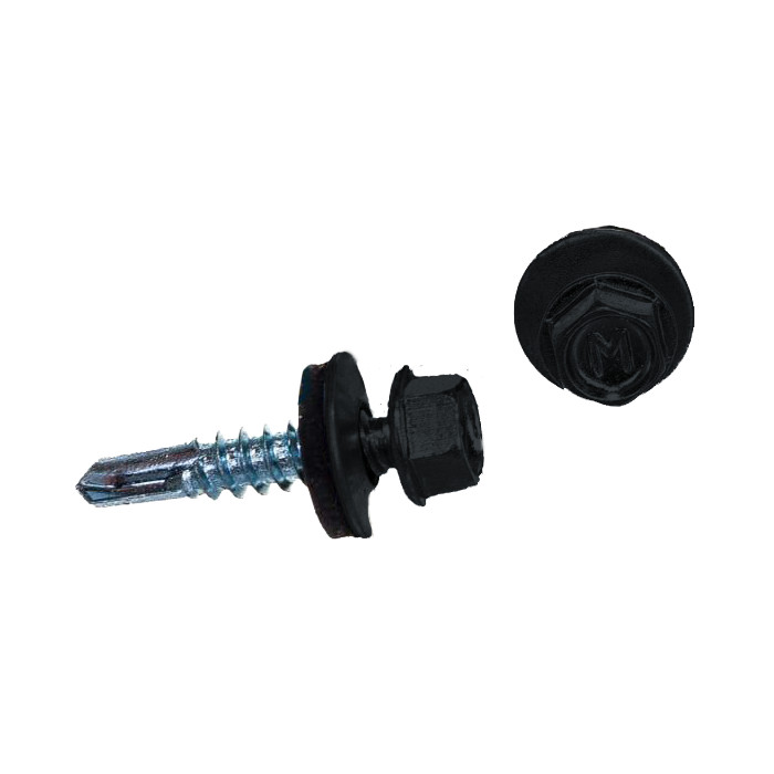Саморез по металлу Daxmer 5,5х25 RAL 7016 (250) сверло №3