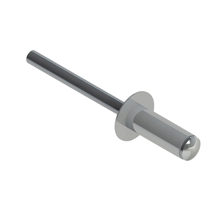 Заклёпка вытяжная Daxmer 4,0х10 RAL 7035 (750шт) сталь/сталь