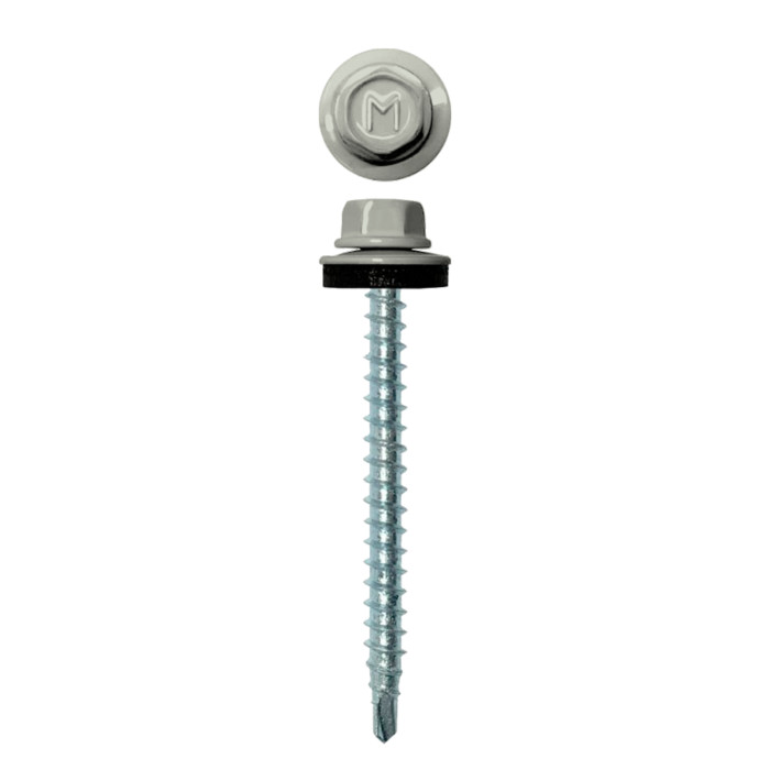 Саморез кровельный Daxmer 4,8х50 RAL 9002 (150) сверло №1