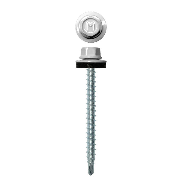 Саморез кровельный Daxmer 4,8х50 RAL 9003 (150) сверло №1